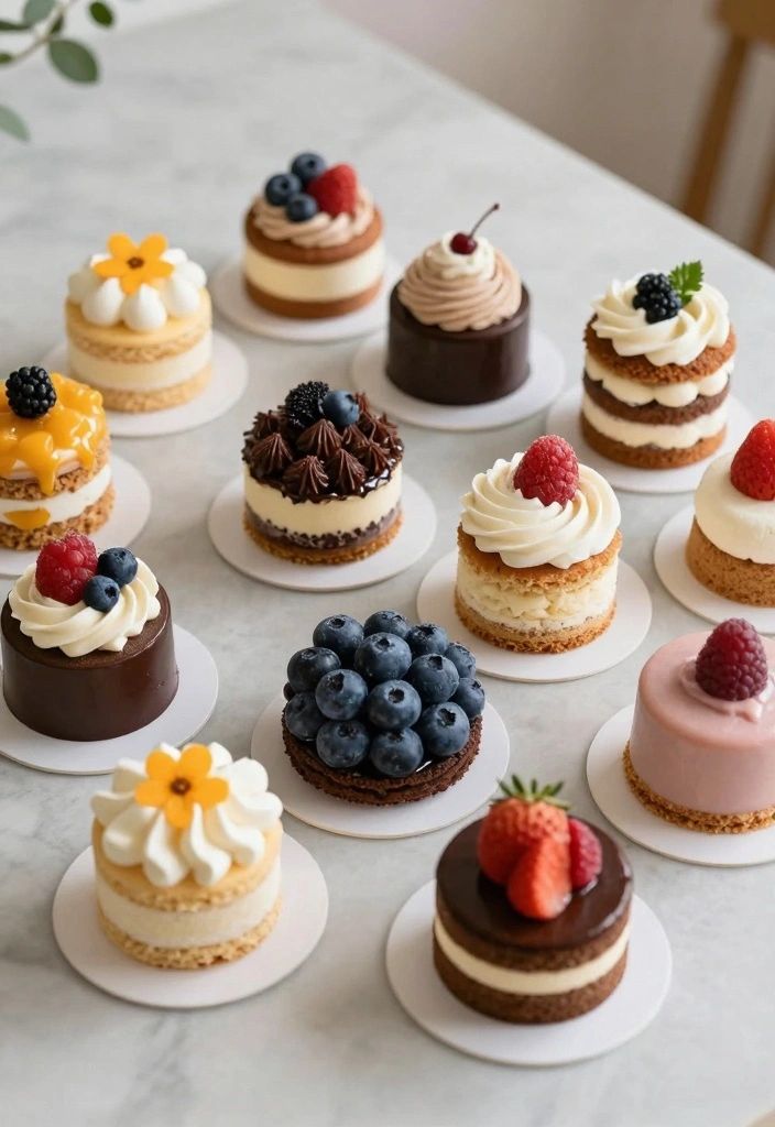 Assortiments de mini pâtisseries