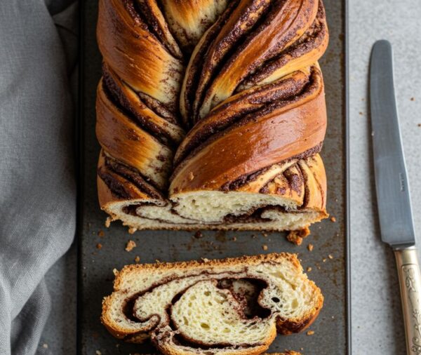 Brioche tressée au chocolat