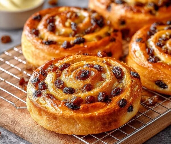 Pain aux raisins maison ultra moelleux et crème vanillée - l'artisan du pain