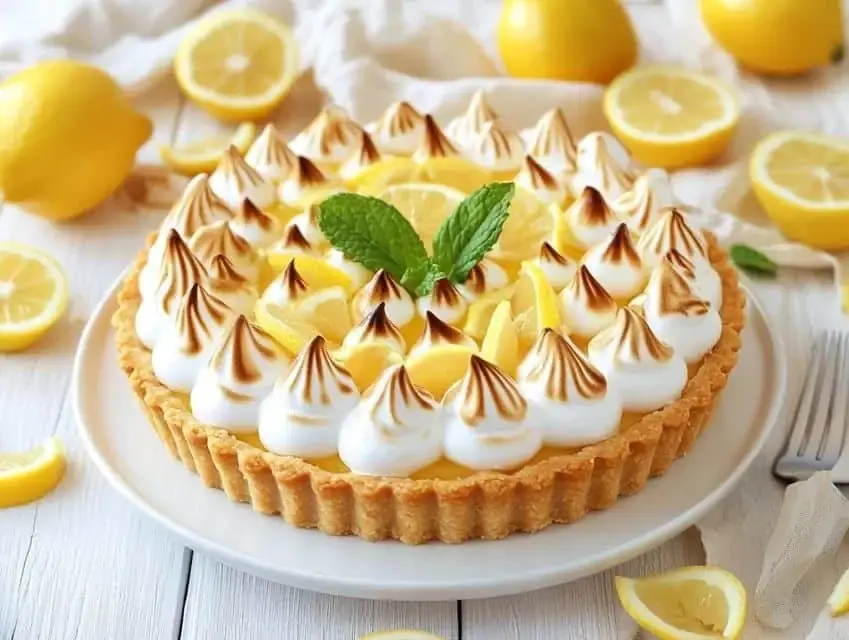 dessert francais - Tarte citron meringuée