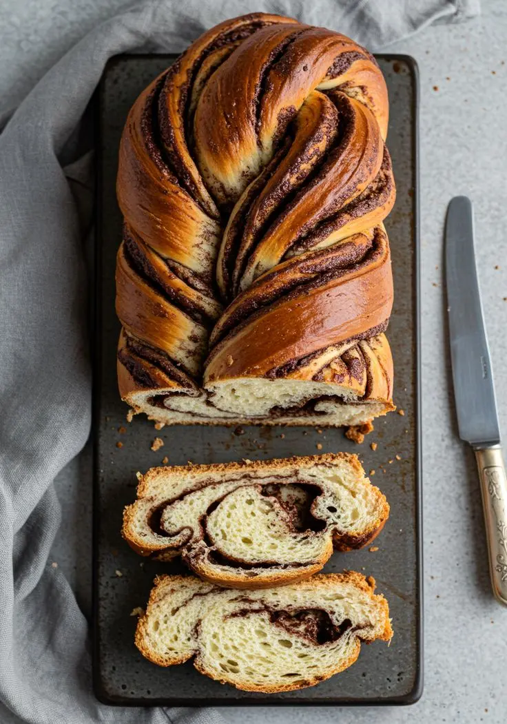 l'artisan du pain - Brioche-tressee-au-chocolat