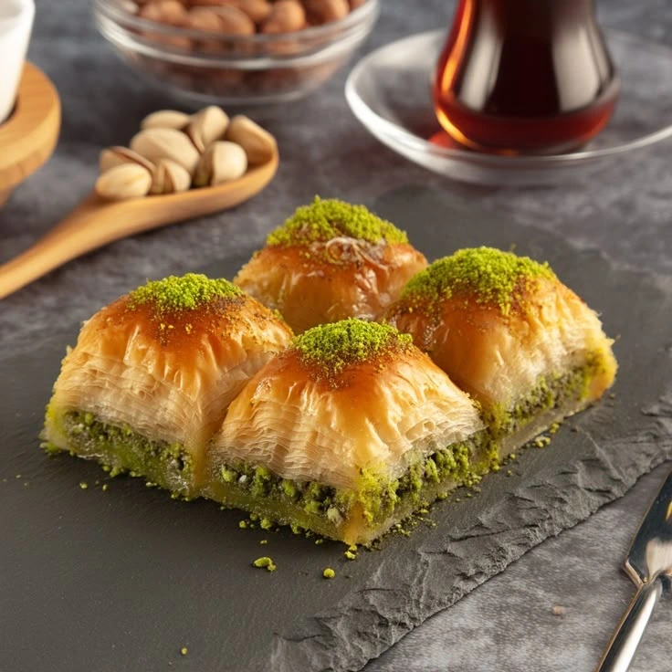 Baklava artisanal aux fruits secs et miel à Paris - pâtisserie orientale L’Opéra Comique